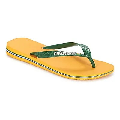 Havaianas BRAZIL LOGO women's Flip flops / Sandals (Shoes) in Yellow