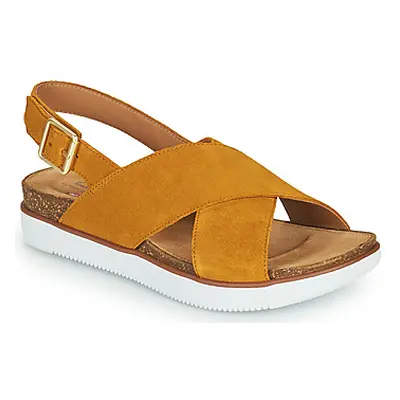 Clarks ELAYNE CROSS women's Sandals in Yellow