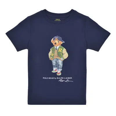 Polo Ralph Lauren SS CN-KNIT SHIRTS-T-SHIRT boys's Children's T shirt in Marine