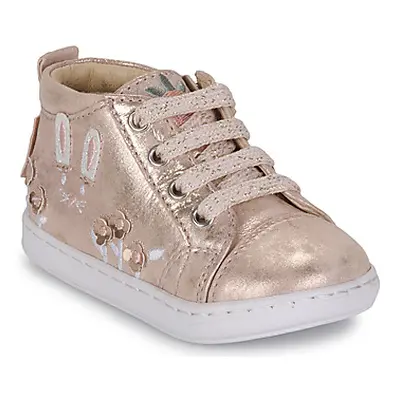 Shoo Pom BOUBA BUNNY girls's Children's Shoes (High-top Trainers) in Gold