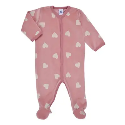 Petit Bateau TRALALA girls's Sleepsuits in Pink