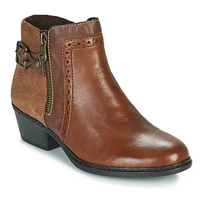 Rieker BELLA women's Low Ankle Boots in Brown