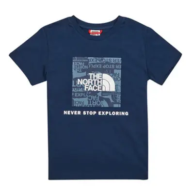 The North Face Boys S/S Redbox Tee boys's Children's T shirt in Marine