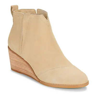 Toms Clare women's Low Ankle Boots in Beige