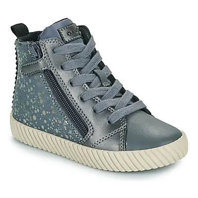 Geox J MIRROLESS GIRL girls's Children's Shoes (High-top Trainers) in Silver