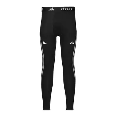 Adidas TECHFIT Compression Training 3-Stripes Long Tights men's in Black