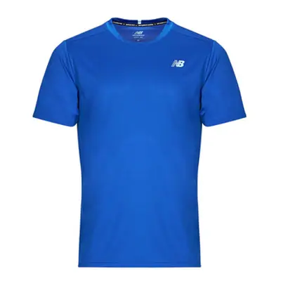 New Balance CORE RUN SHORT SLEEVES men's T shirt in Blue