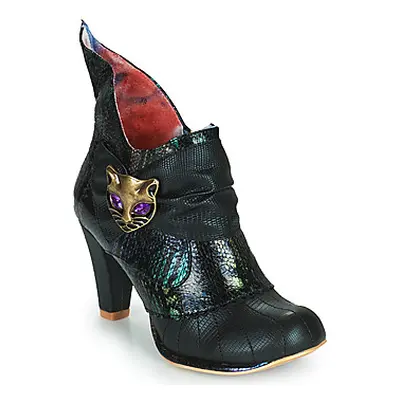 Irregular Choice MIAOW women's Low Ankle Boots in Black