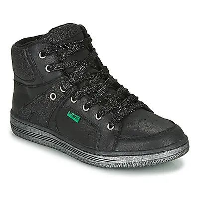 Kickers LOWELL girls's Children's Shoes (High-top Trainers) in Black