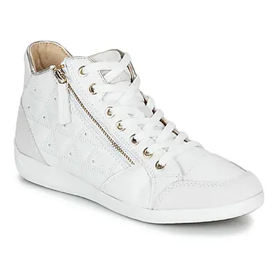 Geox D MYRIA women's Shoes (High-top Trainers) in White