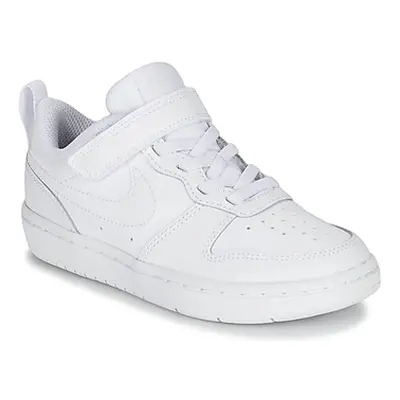 Nike COURT BOROUGH LOW 2 PS girls's Children's Shoes (Trainers) in White