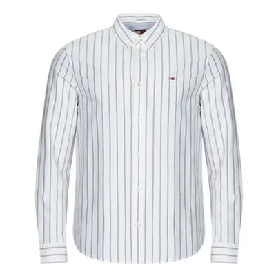 Tommy Jeans TJM REG OXFORD STRIPE SHIRT men's Long sleeved Shirt in White