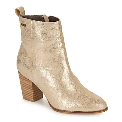 Les Tropéziennes par M Belarbi MELYNE women's Low Ankle Boots in Gold