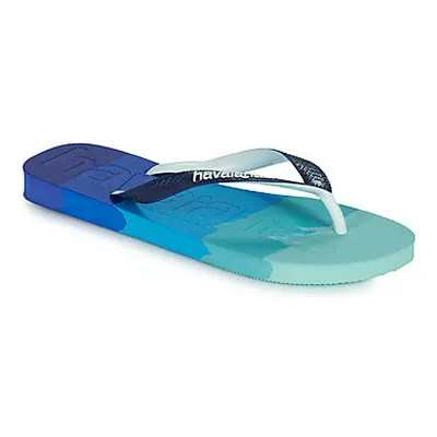 Havaianas TOP LOGOMANIA MULTICOLOR men's Flip flops / Sandals (Shoes) in Blue