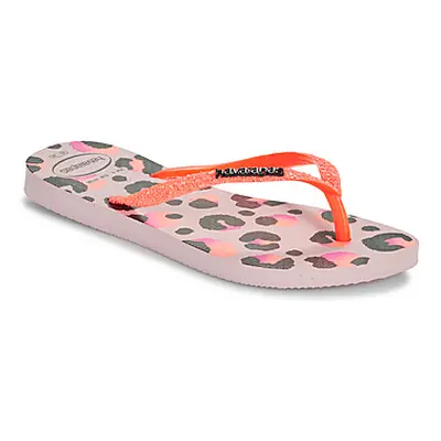 Havaianas KIDS SLIM GLITTER girls's Children's Flip flops / Sandals in Pink