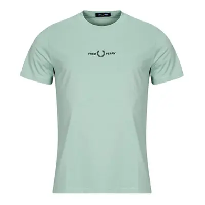 Fred Perry EMBROIDERED men's T shirt in Blue