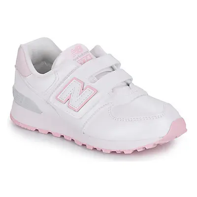 New Balance 574 girls's Children's Shoes (Trainers) in White