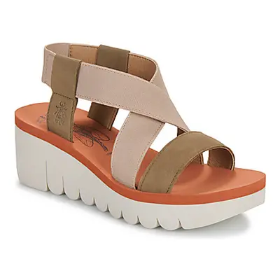 Fly London YABI women's Sandals in Beige