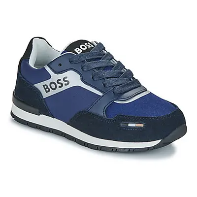 BOSS J51315/86P boys's Children's Shoes (Trainers) in Blue