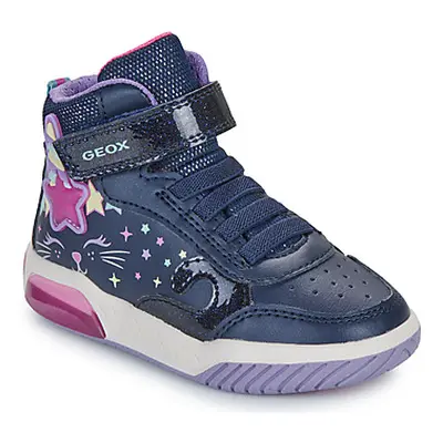 Geox J INEK GIRL girls's Children's Shoes (High-top Trainers) in Blue