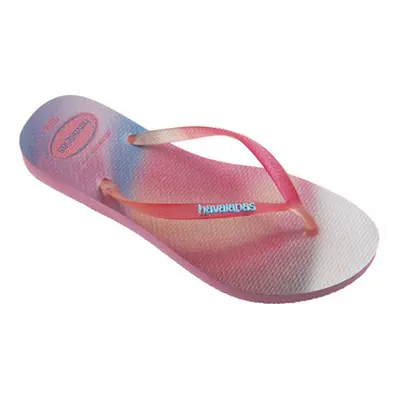 Havaianas SLIM METALLIC RAINBOW women's Flip flops / Sandals (Shoes) in Pink