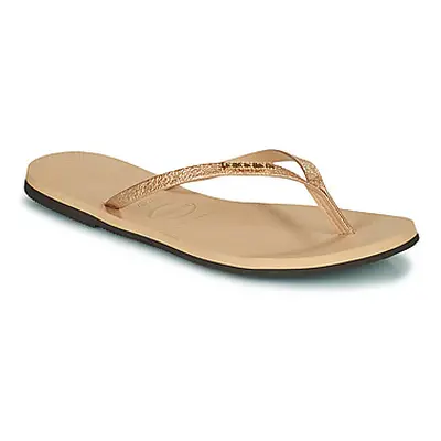 Havaianas YOU SHINE women's Flip flops / Sandals (Shoes) in Beige