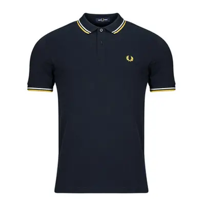 Fred Perry TWIN TIPPED men's Polo shirt in Blue