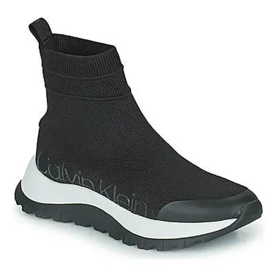 Calvin Klein Jeans KNIT BOOTIE 2D women's Shoes (High-top Trainers) in Black