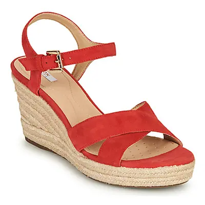 Geox D SOLEIL women's Sandals in Red