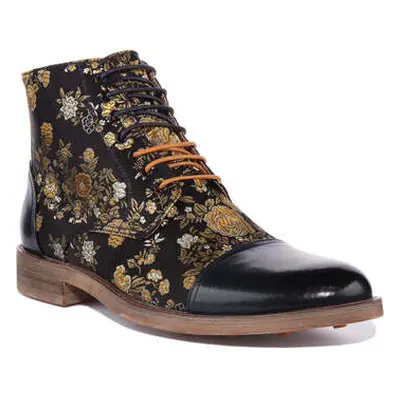 Justinreess England Adam Floral men's Boots in Blue