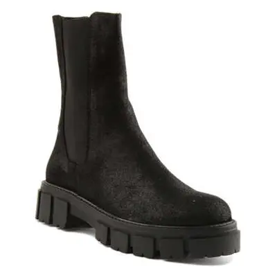 Justinreess England Womens Chunky Chunky Chain Chelsea Boot women's Boots in Black