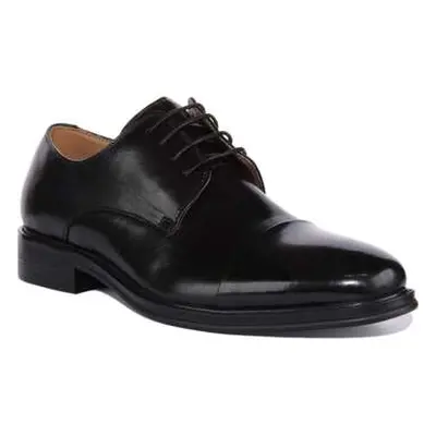 Justinreess England Rick Black Leather For Men men's Slip-ons (Shoes) in Black