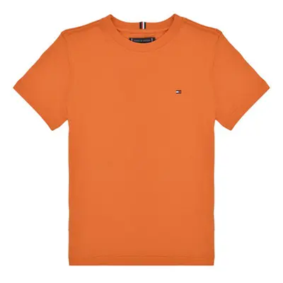 Tommy Hilfiger ESSENTIAL COTTON REG TEE S/S boys's Children's T shirt in Orange