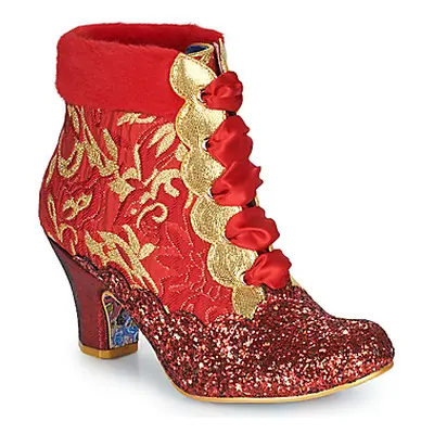 Irregular Choice Fancy A Cuppa women's Low Ankle Boots in Red