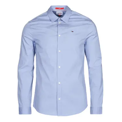 Tommy Jeans TJM ORIGINAL STRETCH SHIRT men's Long sleeved Shirt in Blue