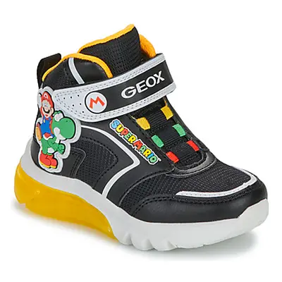 Geox J CIBERDRON BOY boys's Children's Shoes (High-top Trainers) in Black