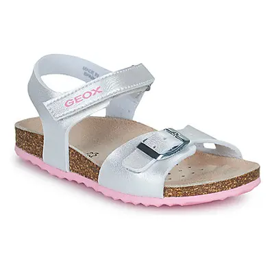 Geox J ADRIEL GIRL C girls's Children's Sandals in Silver