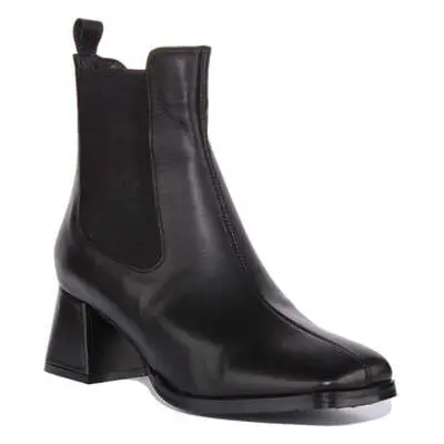 Justinreess England Womens Ladies Block Heel Black Leather Chelsea Boots women's Boots in Black