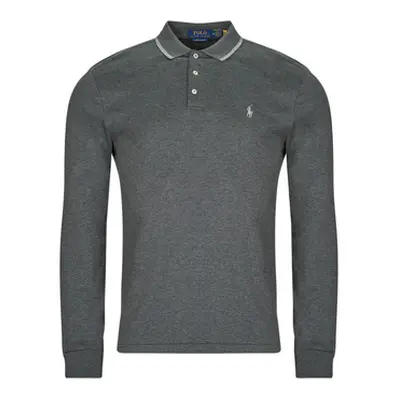 Polo Ralph Lauren POLO COUPE DROITE AJUSTEE EN PIMA COTON men's Polo shirt in Grey