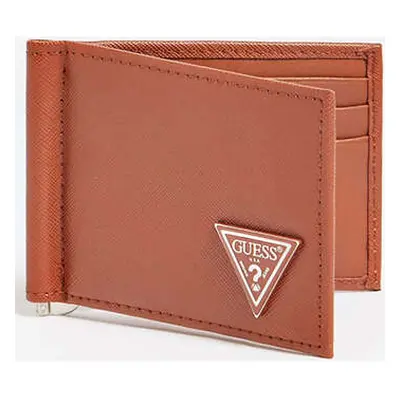 Guess Certosa Money clip Wallet men's Purse wallet in Brown