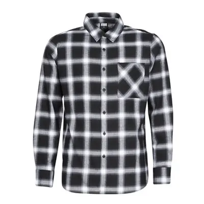 Urban Classics TOBI men's Long sleeved Shirt in Black