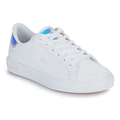 Lacoste POWERCOURT girls's Children's Shoes (Trainers) in White