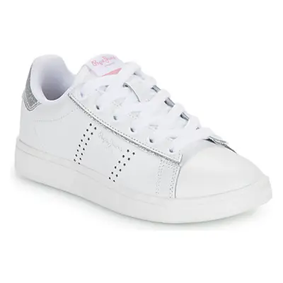 Pepe jeans PLAYER GLOW G girls's Children's Shoes (Trainers) in White