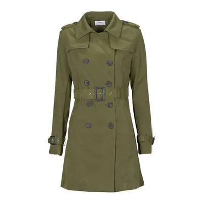 Betty London SALINE women's Trench Coat in Kaki