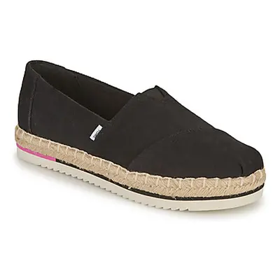 Toms ALPARGATA PLATFORM ROPE women's Espadrilles / Casual Shoes in Black