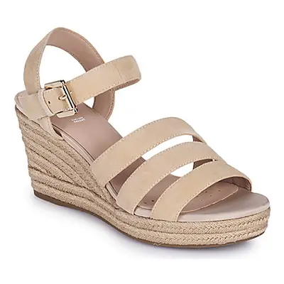 Geox D SOLEIL C women's Sandals in Beige