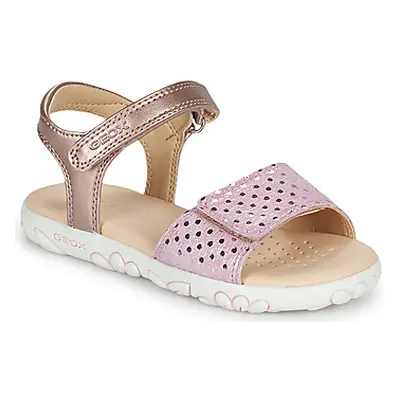 Geox J SANDAL HAITI GIRL girls's Children's Sandals in Pink