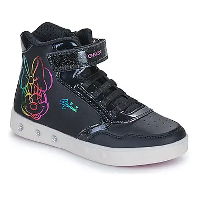 Geox J SKYLIN GIRL girls's Children's Shoes (High-top Trainers) in Black