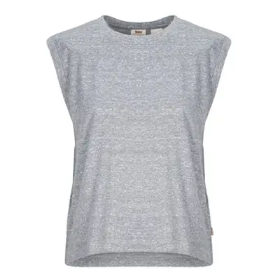 Levis BOXY TANK women's T shirt in Grey