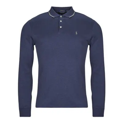 Polo Ralph Lauren POLO COUPE DROITE AJUSTEE EN PIMA COTON men's Polo shirt in Marine